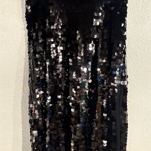 Black Sequin Pencil Skirt — Sleek Evening Pencil